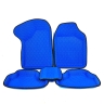 Коврики салона EVA Lite 3D с бортами (ромбы синие) ВАЗ 2113, 2114, 2115 (черный кант)