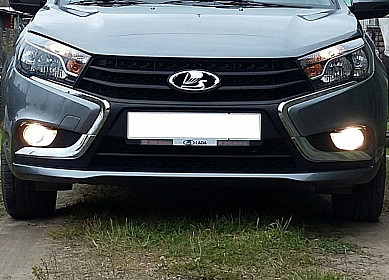 Как установить противотуманные фары на Lada Vesta