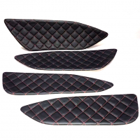 Вставки в дверные карты (эко-кожа с одинарной строчкой) "Квадраты" Лада Веста (4 шт.)