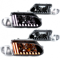 Фары передние в стиле "Audi" ВАЗ 2113, 2114, 2115 (белый повторитель)