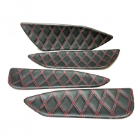 Вставки в дверные карты (эко-кожа с двойной строчкой) "Ромбы" Лада Веста (4 шт.)