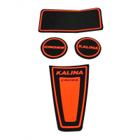 Коврики тоннеля пола с неоновым логотипом "Kalina Cross" (оранжевые) (pg3653)