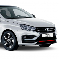 Бампер передний оригинальный под ПТФ Лада Веста NG SportLine (Спортлайн) (Ледниковый 221)