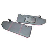 Солнцезащитные козырьки (эко-кожа с прострочкой) с зеркалом Лада Веста