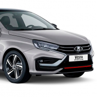 Бампер передний оригинальный под ПТФ Лада Веста NG SportLine (Спортлайн) (Платина 691)