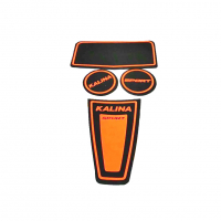 Коврики тоннеля пола с неоновым логотипом "Kalina Sport" (оранжевые) (pg3656)