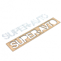 Шильдик super-auto (хром)
