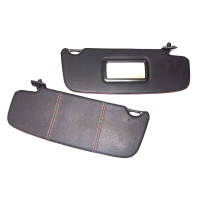 Солнцезащитные козырьки (эко-кожа с прострочкой) с зеркалом Лада Калина 2, Гранта