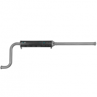 Резонатор (глушитель дополнительный) с бочкой "LECAR" ВАЗ 2108, 2109, 21099 (под стандарт) (без катализатора) (LECAR011202702)