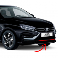 Накладка переднего бампера оригинальная (нижняя) Лада Веста NG SportLine (Спортлайн) (неокрашенная)