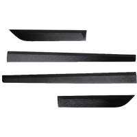 Молдинги дверей нижние (4 шт) "АртФорм" Лада Веста, Веста NG (черная шагрень)