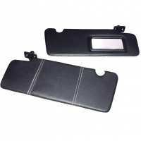 Солнцезащитные козырьки (эко-кожа с прострочкой) с зеркалом Лада Приора