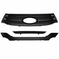 Комплект зимней защиты переднего бампера "ЯрПласт" Лада Икс-рей Кросс (черная шагрень)