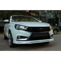 Юбка переднего бампера "ASM" Лада Веста (окрашенная)