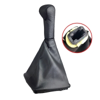 Ручка КПП "Sal-man" (прямоугольный шток, с чехлом) Лада Приора-1 (черная эко-кожа)