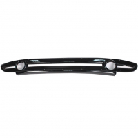 Нижняя решетка переднего бампера 2 лопасти под 1 комплект ПТФ Лада Приора (неокрашенная)