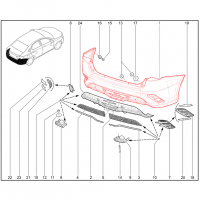 Бампер задний оригинальный Лада Веста NG SportLine (Спортлайн) (неокрашенный)