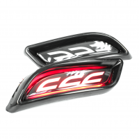 Светодиодные накладки бампера "Lexus" "3C" (красные) Лада Приора-2 (черные)