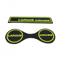 Коврики тоннеля пола с неоновым логотипом "Largus Cross" (салатовые) (pg3692)