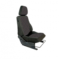 Переднее пассажирское тканевое сиденье Ромб с обогревом и салазками Лада Нива 4х4 3-дверная