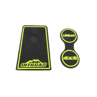 Коврики тоннеля пола с неоновым логотипом "Offroad 4х4" (салатовые) (pg3695)