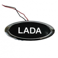 Светодиодный шильдик "Sal-man" "LADA" Лада Калина 2, Приора, Гранта (с белой надписью)