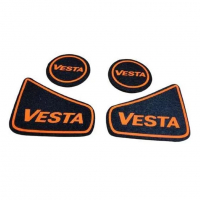 Коврики тоннеля пола с неоновым логотипом "Vesta CVT" (оранжевые) (pg3685)