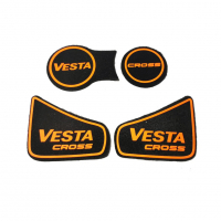 Коврики тоннеля пола с неоновым логотипом "Vesta Cross" (оранжевые) (pg3679)