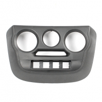 Накладка центральной консоли (с кондиционером) Лада Калина 2, Гранта ФЛ (черный матовый, шагрень)