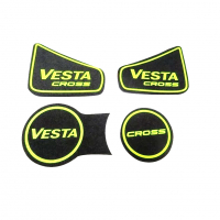 Коврики тоннеля пола с неоновым логотипом "Vesta Cross" (салатовые) (pg3680)