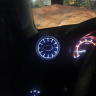 Сопла воздуховодов (дефлекторы) в стиле AMG (с RGB пультом, черный лак) Лада Гранта, Ларгус, Датсун (4шт)