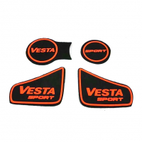 Коврики тоннеля пола с неоновым логотипом "Vesta Sport" (оранжевые) (pg3682)