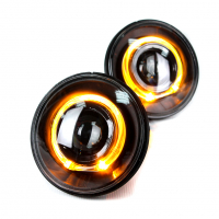 Фары передние BI-LED с ангельскими глазками Лада Нива 4х4, ВАЗ 2101, 2102