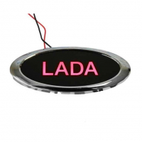 Светодиодный шильдик "Sal-man" "LADA" Лада Калина 2, Приора, Гранта (с красной надписью)