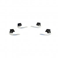 Внутренние ручки дверей (крючки) на Лада Приора 2 (серые) (4шт)