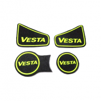 Коврики тоннеля пола с неоновым логотипом "Vesta" (салатовые) (pg3677)