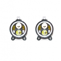 Светодиодные противотуманные фары (ПТФ) "BestPartners" "2+2 линз" (с ДХО) Лада Приора (белый)