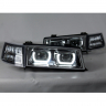Фары передние с 4-мя LED линзами BMW New, ангельскими глазками ВАЗ 2110, 2111, 2112 (хромированные)