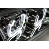 Фары передние с 4-мя LED линзами BMW New, ангельскими глазками ВАЗ 2110, 2111, 2112 (хромированные)