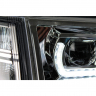 Фары передние с 4-мя LED линзами BMW New, ангельскими глазками ВАЗ 2110, 2111, 2112 (хромированные)