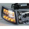 Фары передние с 4-мя LED линзами BMW New, ангельскими глазками ВАЗ 2110, 2111, 2112 (хромированные)