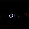 Фары передние BI-LED с овальными ангельскими глазками и оранжевым повторителем ВАЗ 2113, 2114, 2115 (черные)