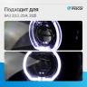 Фары передние BI-LED с овальными ангельскими глазками и оранжевым повторителем ВАЗ 2113, 2114, 2115 (черные)