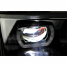 Фары передние с 4-мя LED линзами BMW New, ангельскими глазками ВАЗ 2110, 2111, 2112 (черные, тонированные)