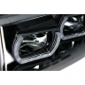 Фары передние с 4-мя LED линзами BMW New, ангельскими глазками ВАЗ 2110, 2111, 2112 (черные, тонированные)