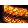 Фары передние с 4-мя LED линзами BMW New, ангельскими глазками ВАЗ 2110, 2111, 2112 (черные, тонированные)