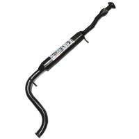 Резонатор (глушитель дополнительный) с бочкой "STINGER SPORT" ВАЗ 2110, 2111, 2112 1.6L (новые крепления, с гофрой) (под стандарт)