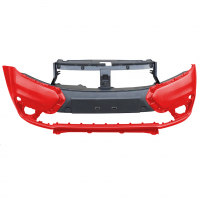 Бампер передний оригинальный под ПТФ "ППИ" Лада Ларгус ФЛ Кросс (Красный сплав 136)