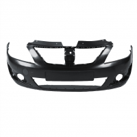 Бампер передний под ПТФ "Кампласт" Лада Ларгус (Черная жемчужина 676)