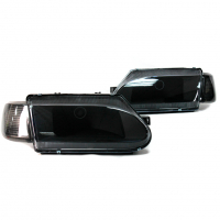 Фары передние "черная маска" ВАЗ 2113, 2114, 2115 (тонированный повторитель, прозрачное стекло)